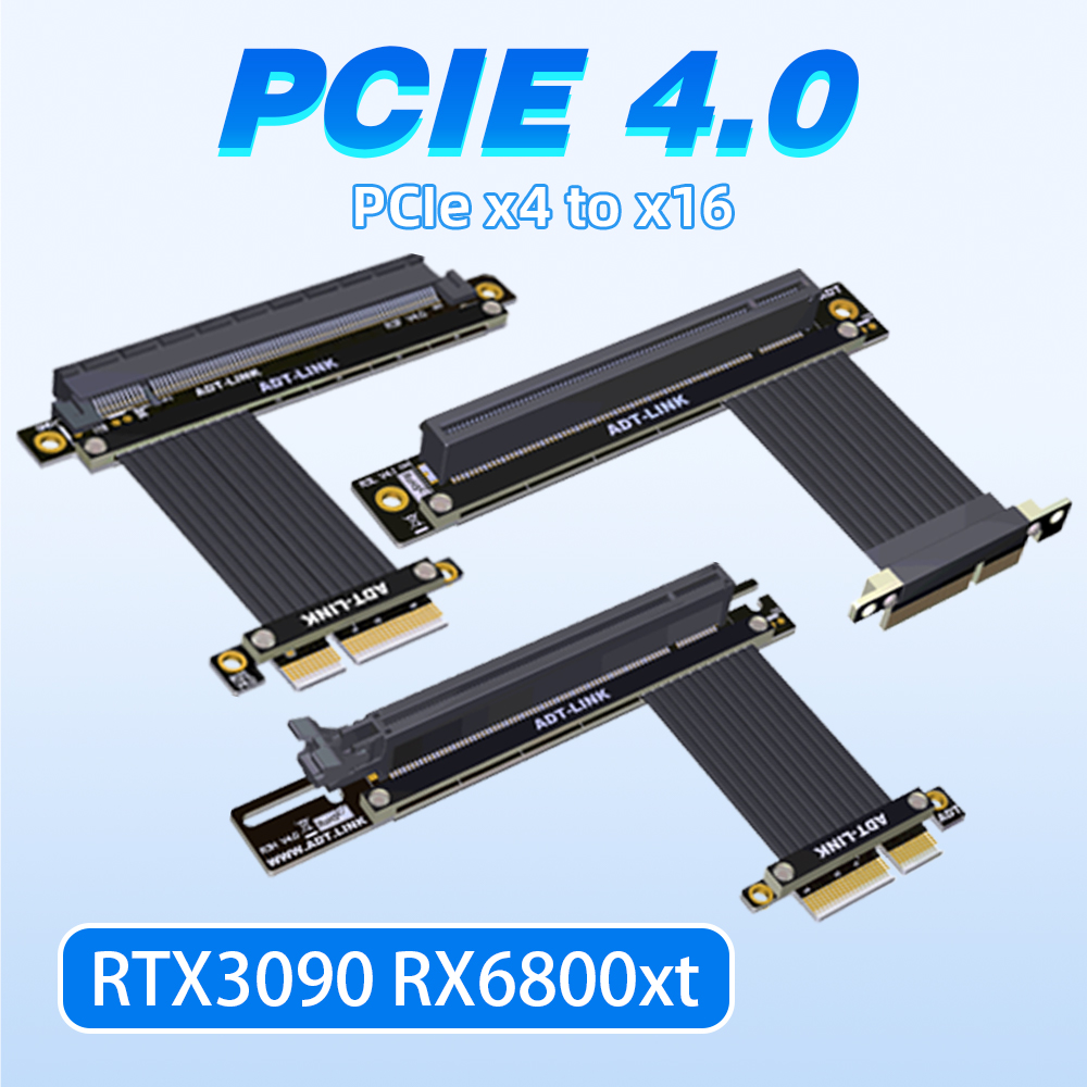 Pcie 4.0 X16 Riser Cable 90 Degree - Single Double 90 Degree Right Angle